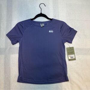 NWT REI Co-op Purple Short Sleeve Sahara Technical Tee, Girls M